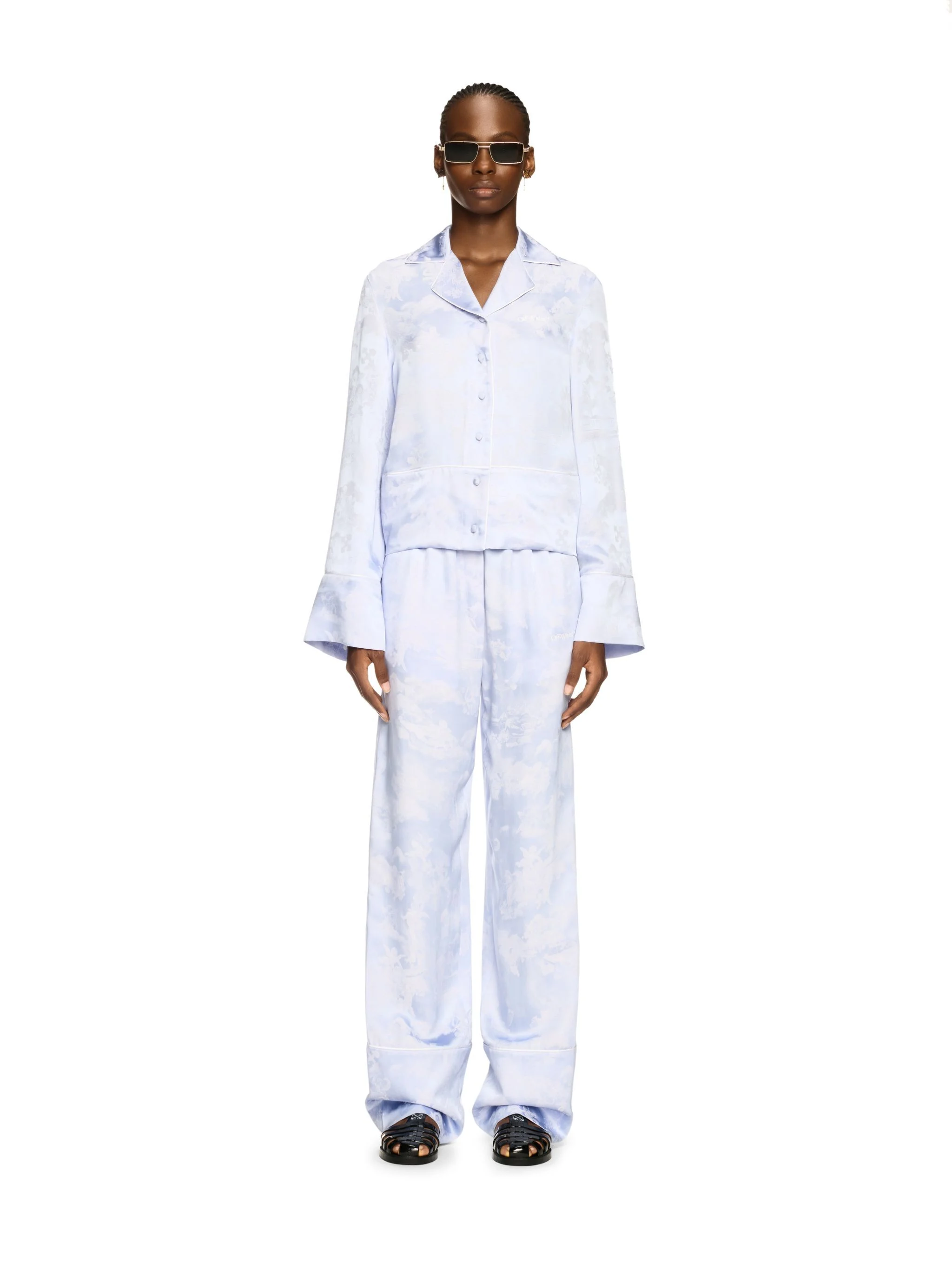 Fresco Jacq Vi Pajama Pants Serenity-White