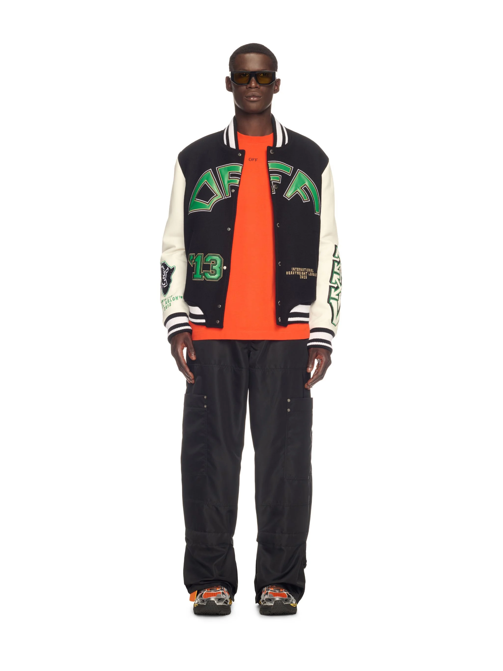Crocodile Wool/Leather Varsity Jacket