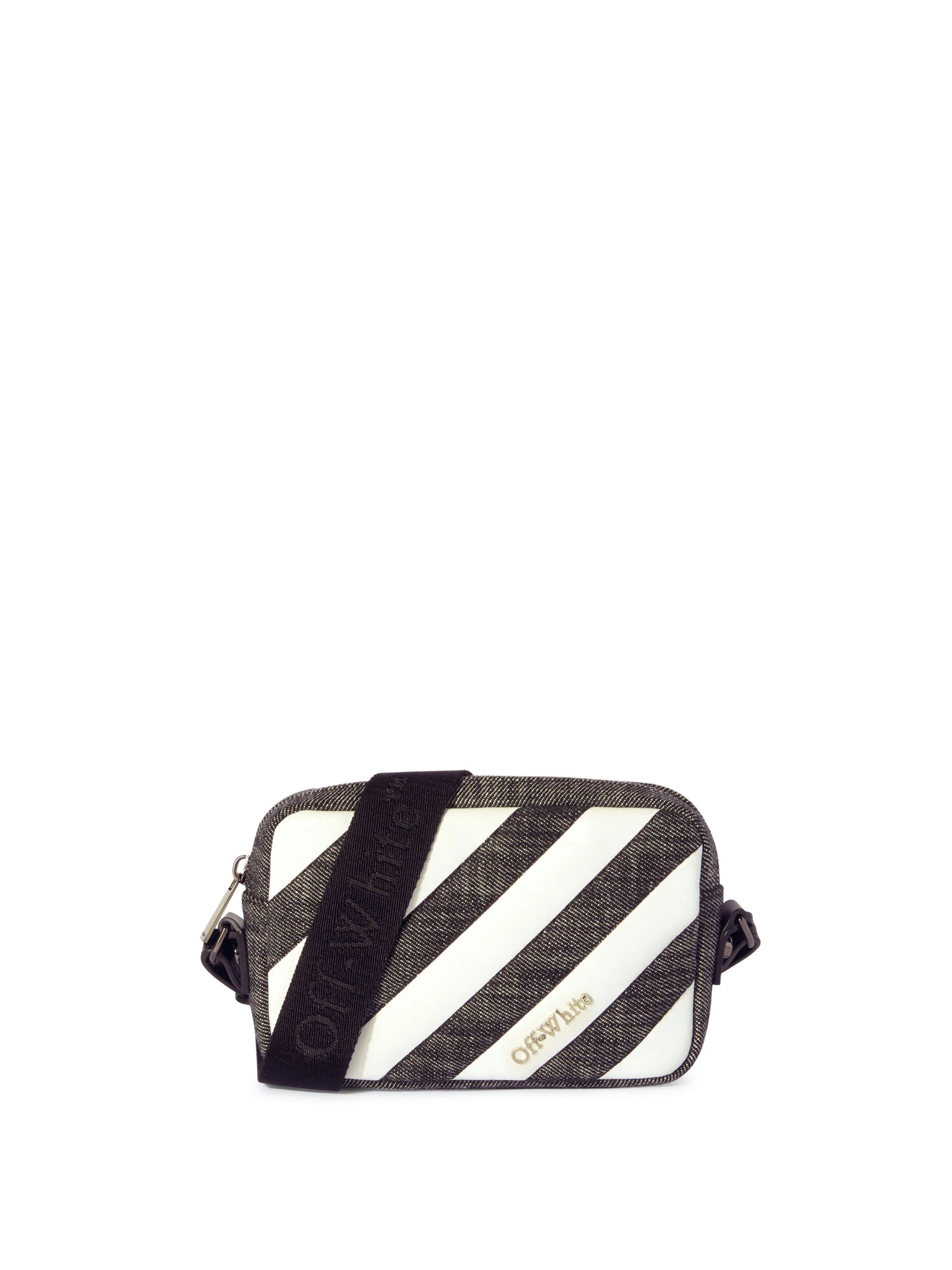 Black Diagonal Quilted Camera Bag