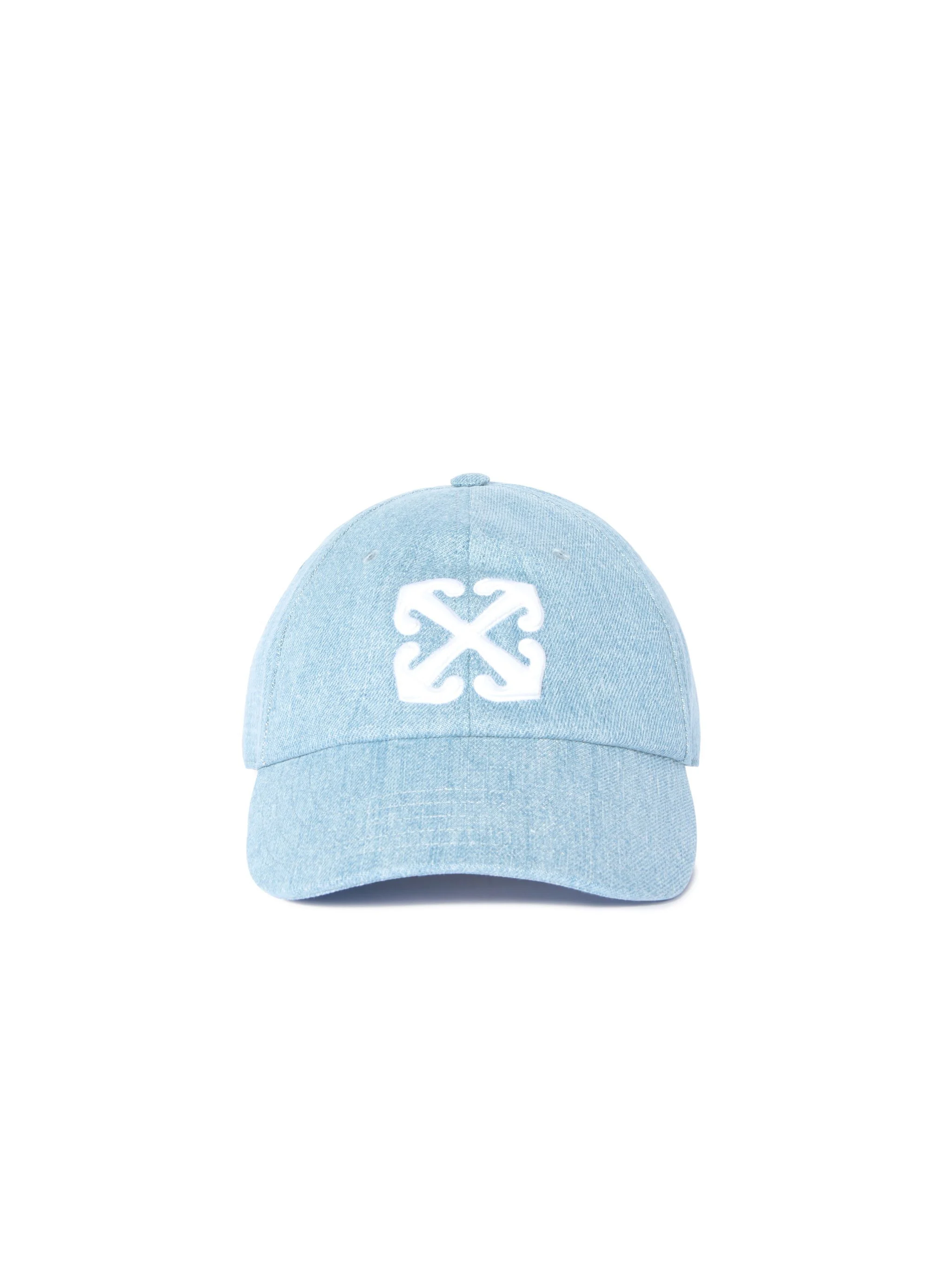 Arrow Denim Baseball Cap Light Blue - White