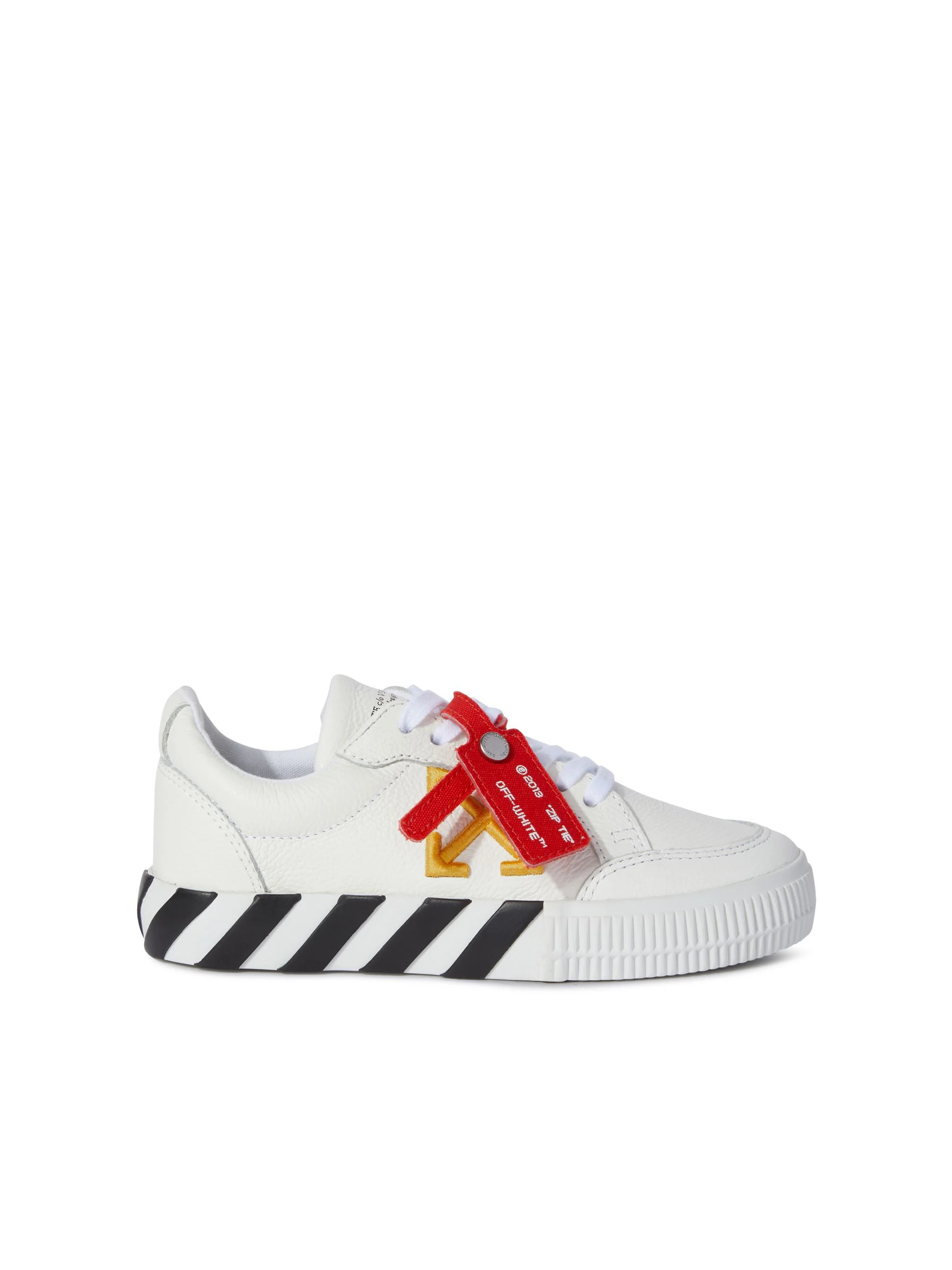 Vulcanized Leather White/Ocher Yellow