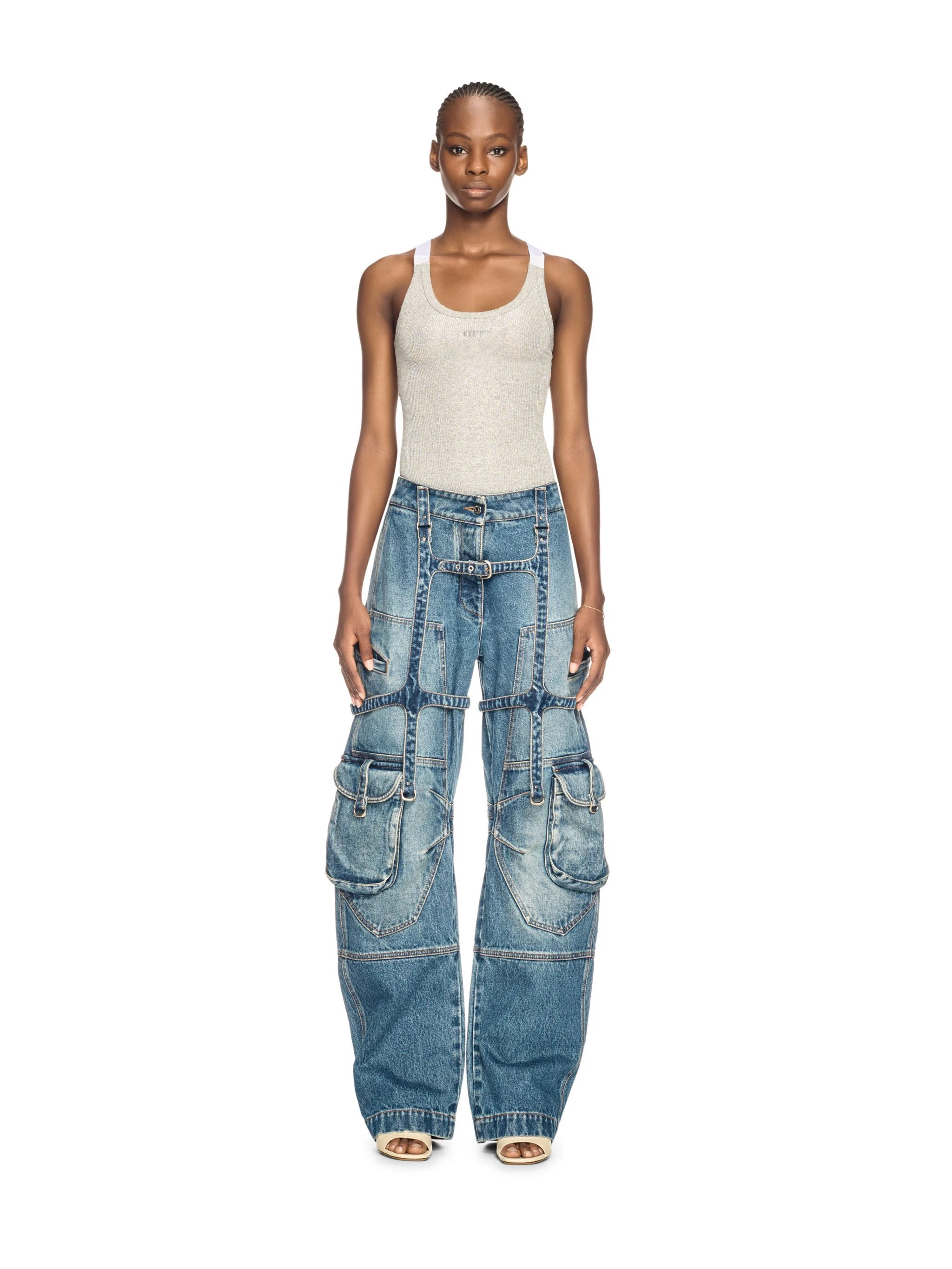 Silver Lurex Tank Top