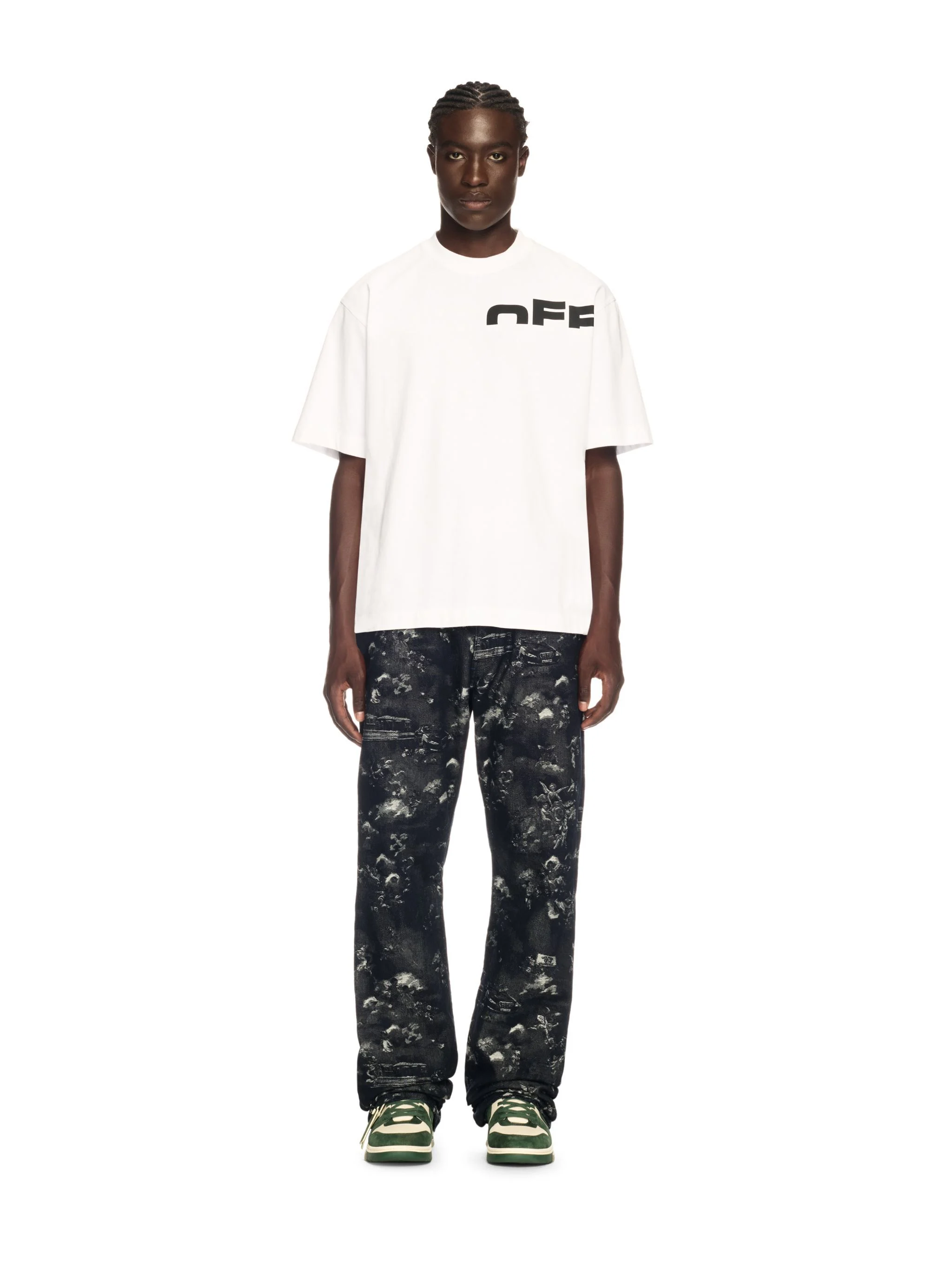 White Off Split T-Shirt