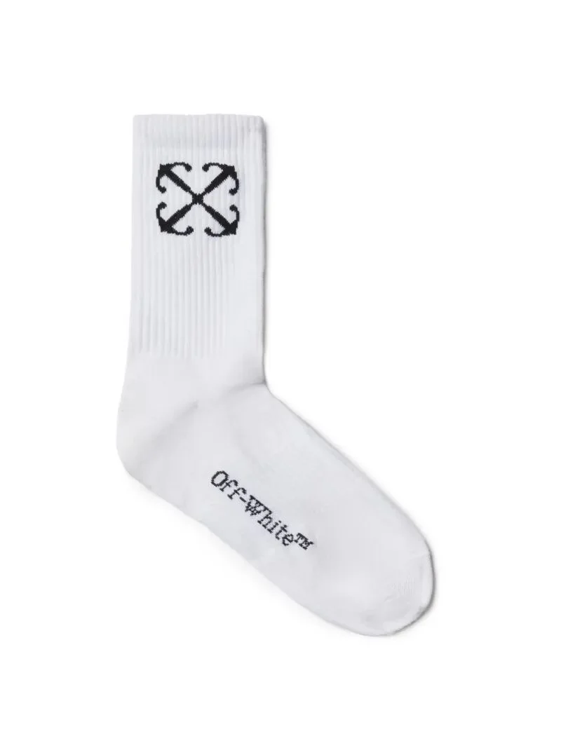 White Arrow Mid Socks