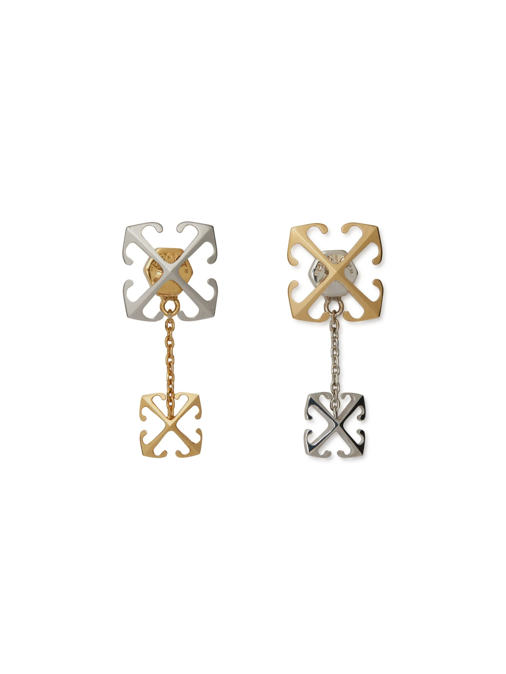 Bicolor Arrow Pendant Earrings