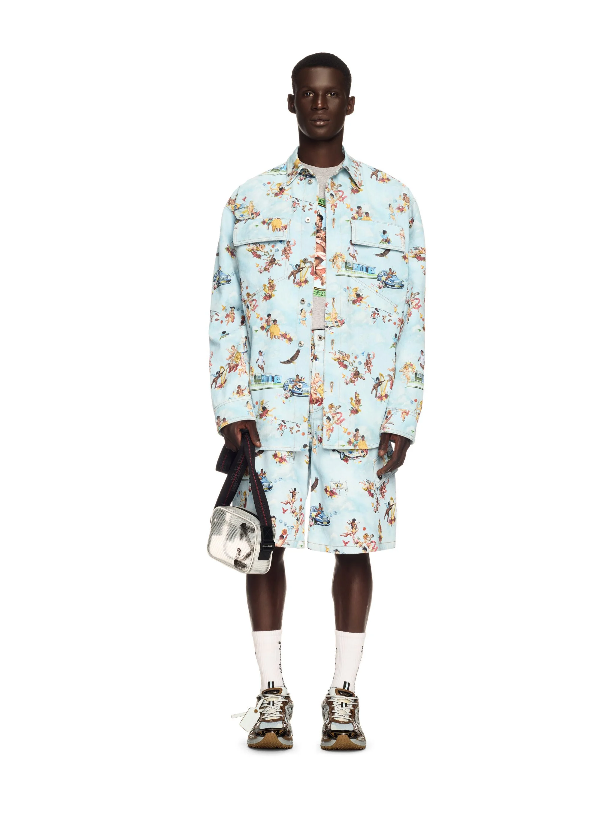 Fresco Print Den Milit Shirt Multicolor