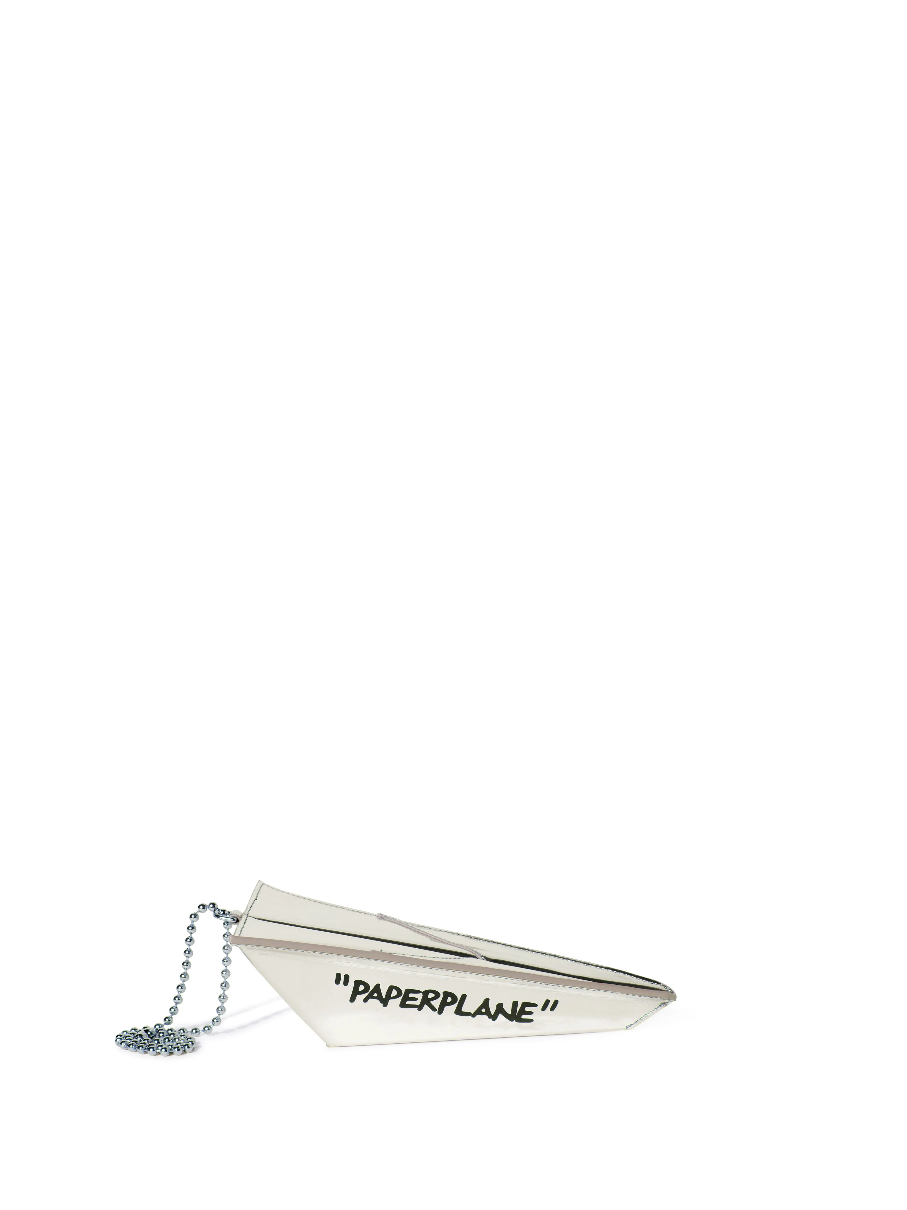 Silver Paper Plane Clutch
