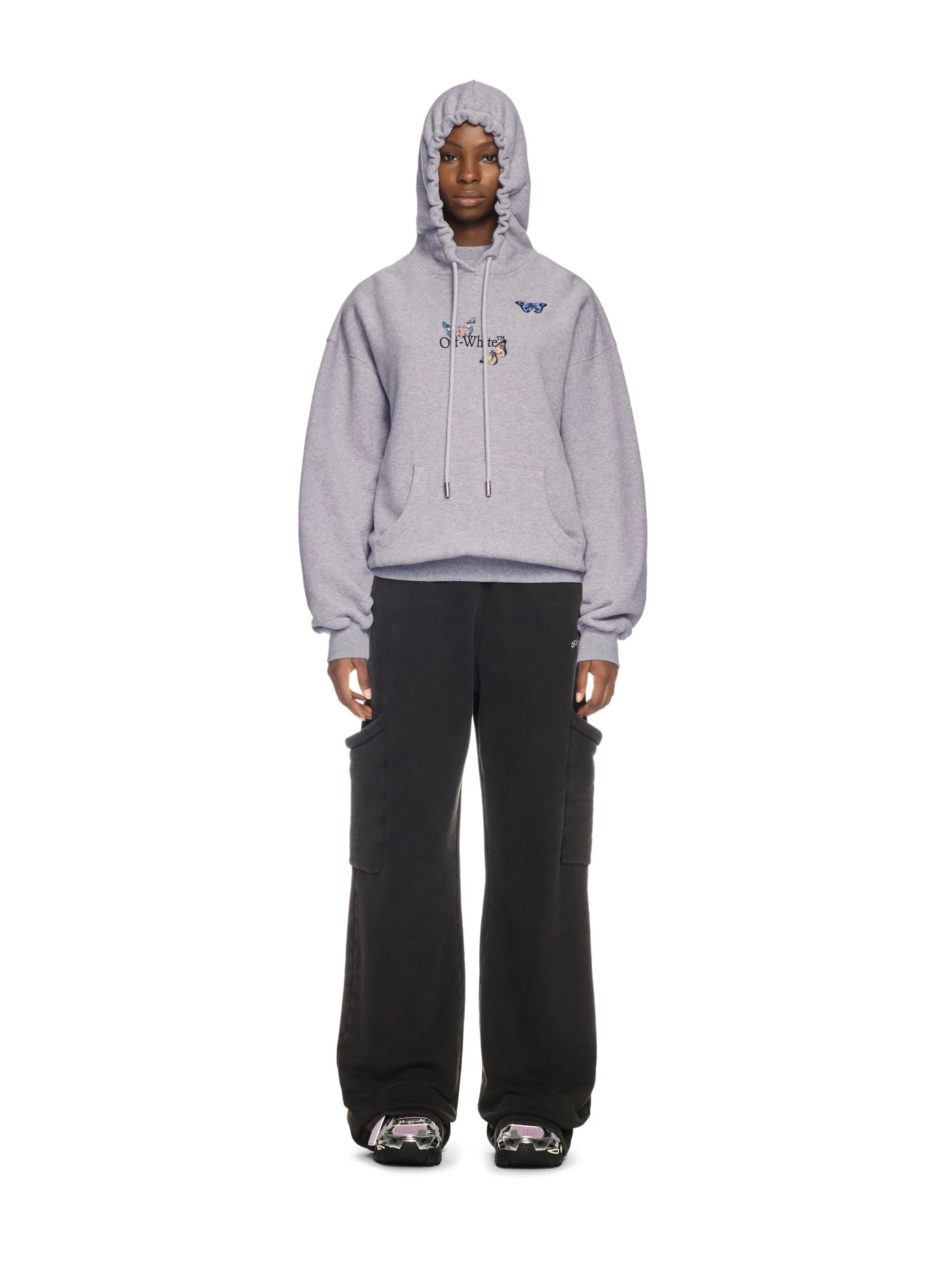 Gray Bookish Butterfly Hoodie