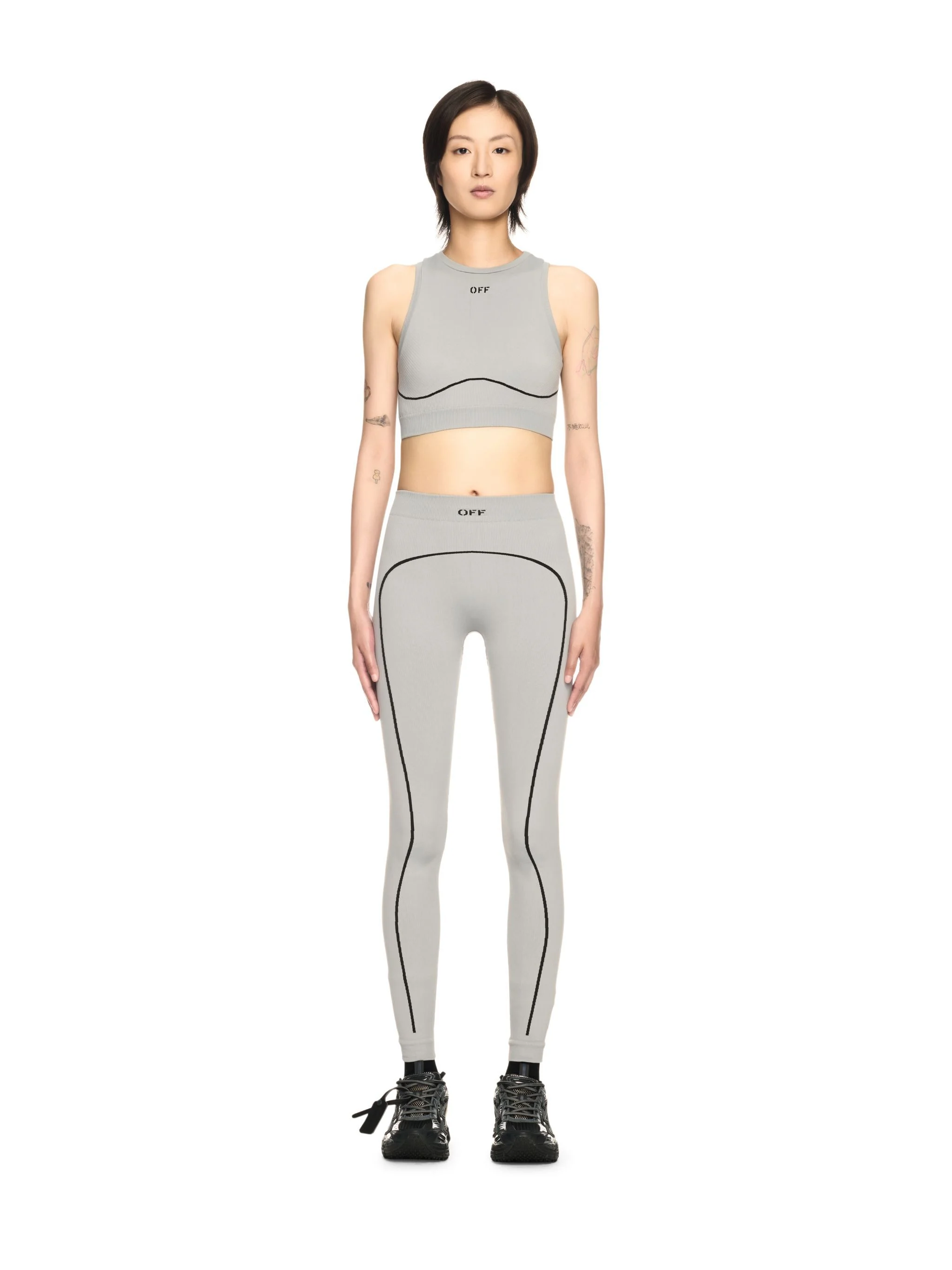 Gray Stamp Seamless Leggings