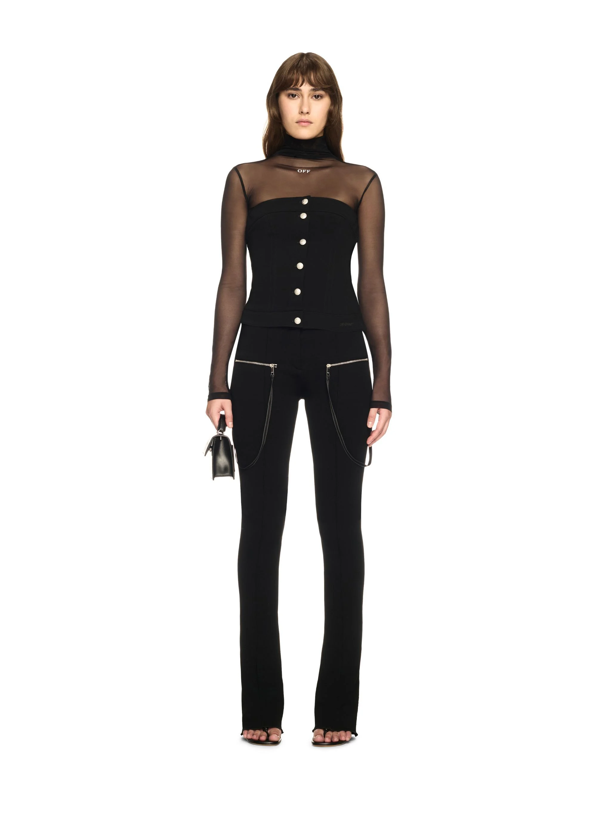 Black Jersey Corset Top