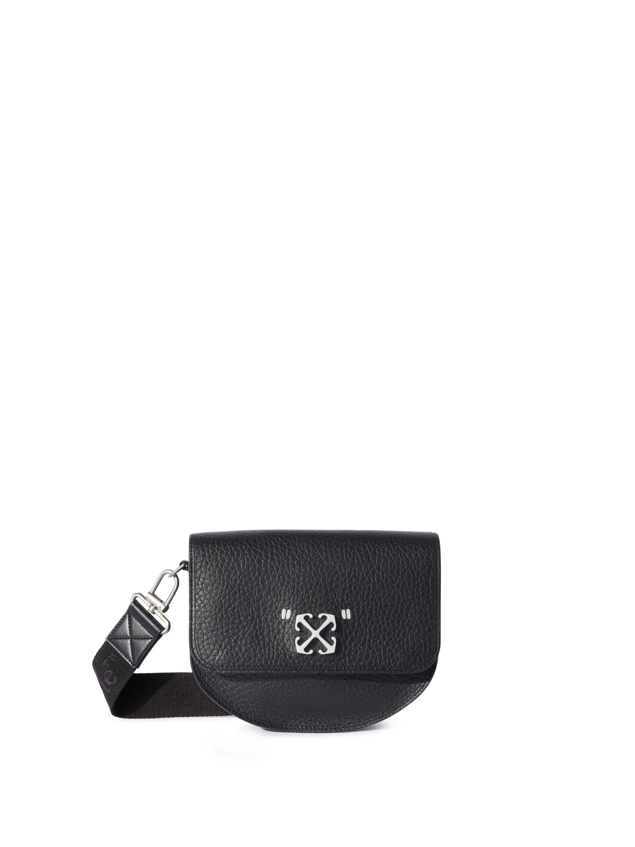 Black Jitney Quote Round Shoulder Bag
