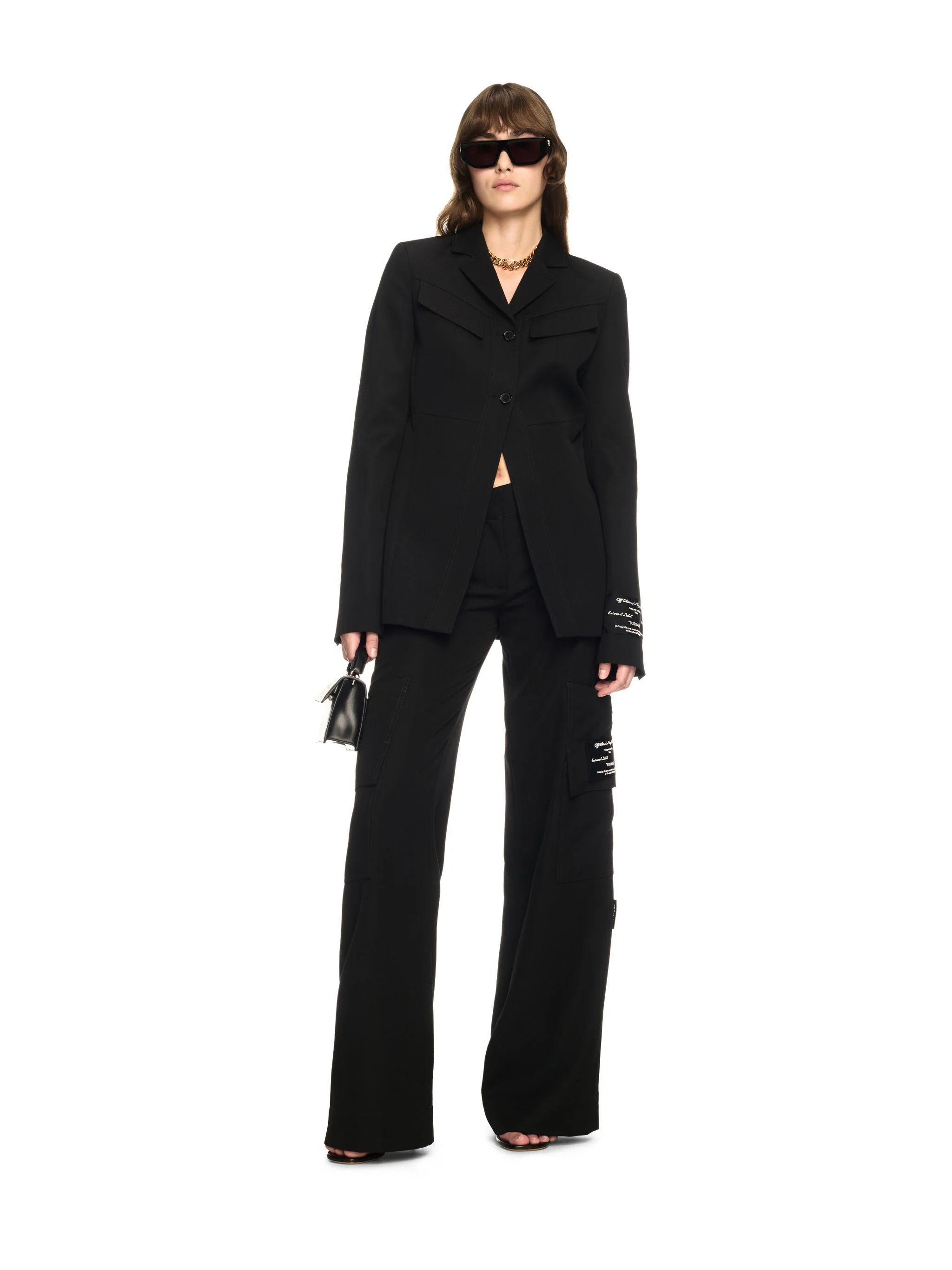 Black Toybox Wool Cargo Pants